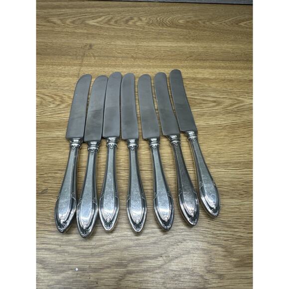 Vintage Gorham Dinner Knives Silver/silver Plated ? Handle ~ Set Of 7 - Picture 9 of 9
